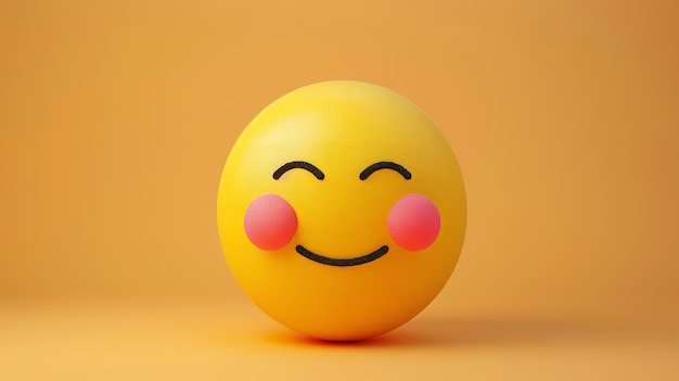 Un smiley jaune avec un nez et des lèvres roses
