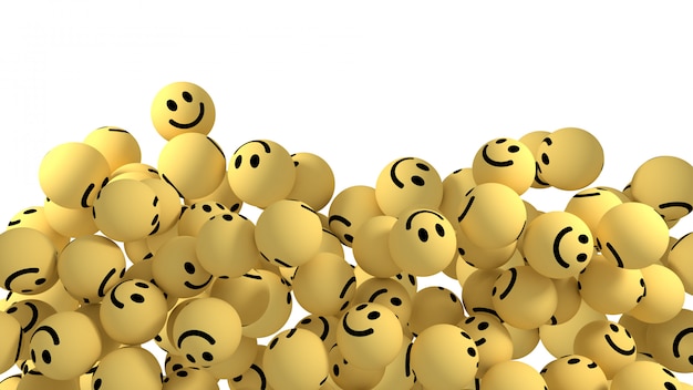 Smiley Réactions Emoji 3d Render