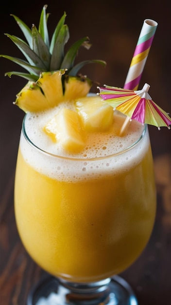 Un smoothie à l'ananas