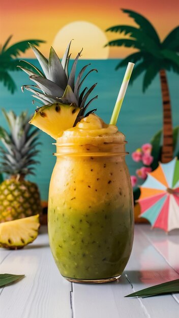 Un smoothie à l'ananas