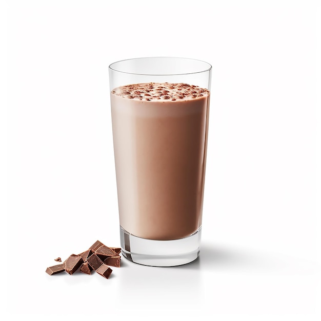 Smoothie au chocolat en verre