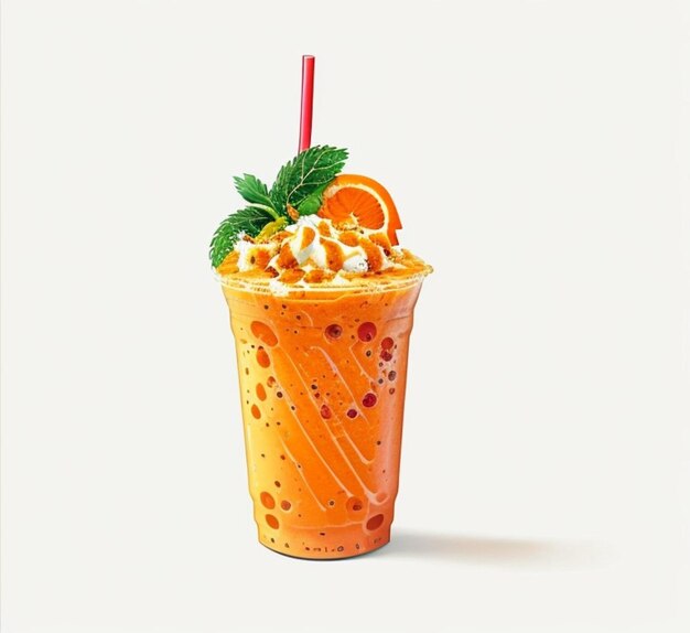 Smoothie au jus d'orange frappe