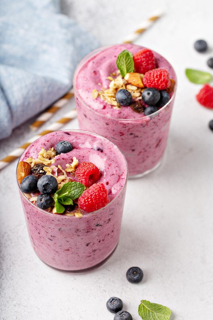 Photo smoothie aux baies fraîches