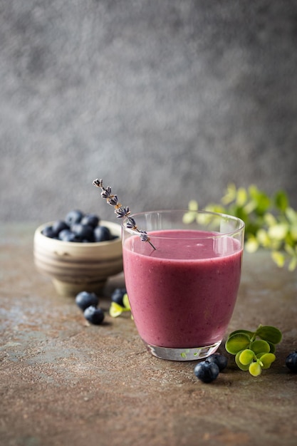 Smoothie Aux Bleuets Fait Maison