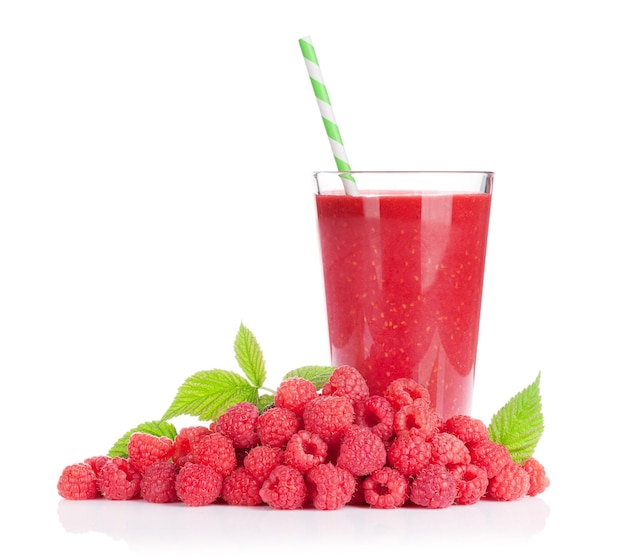 Smoothie aux framboises et baies