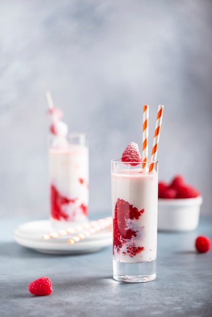 Smoothie aux framboises