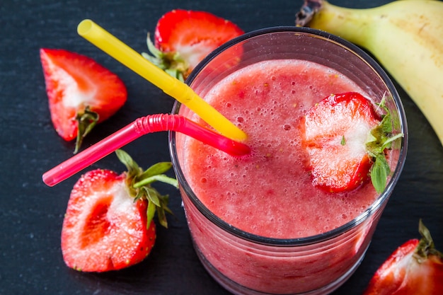 Smoothie banane fraise