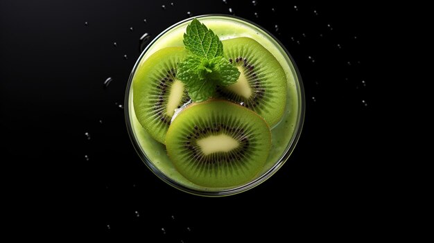 Photo un smoothie fait de kiwis