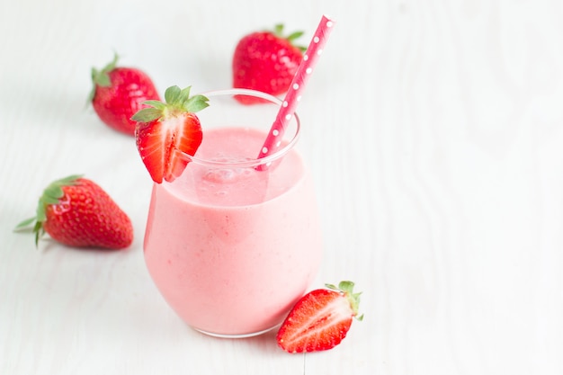 Smoothie à la fraise.