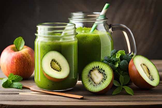 Smoothie kiwi aux fruits frais