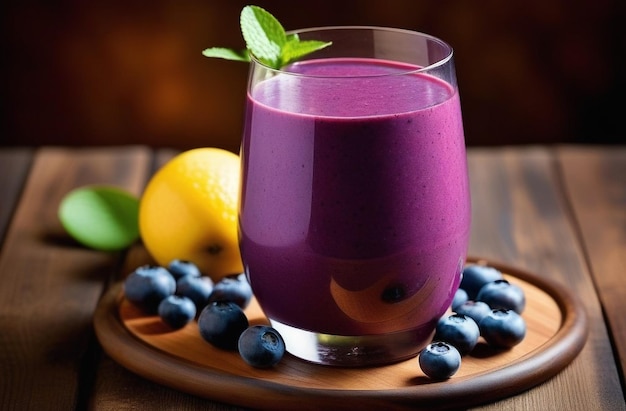 Un smoothie avec des mûres