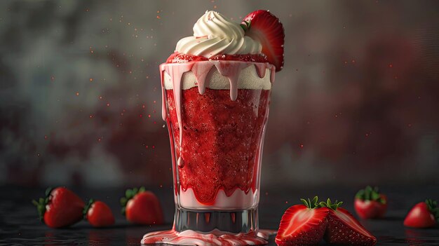Un smoothie rafraîchissant à la fraise