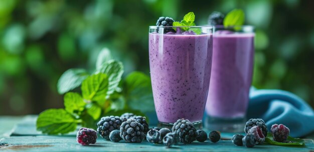 le smoothie violet aux myrtilles