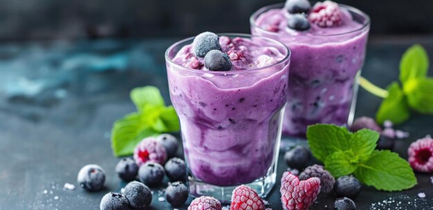 le smoothie violet aux myrtilles