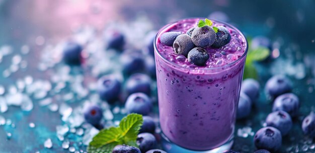 le smoothie violet aux myrtilles