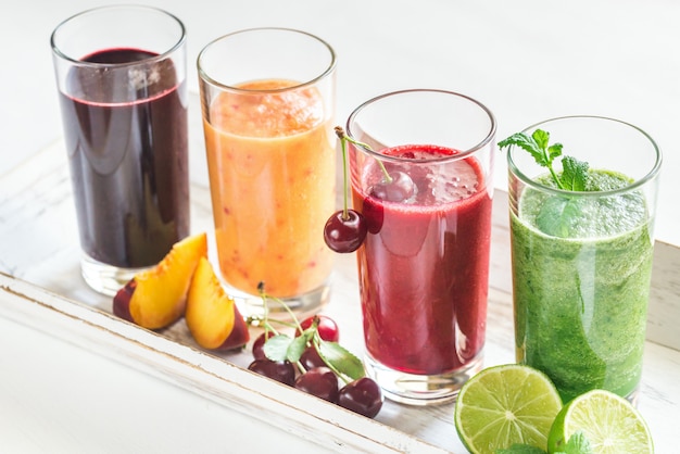 Smoothies aux fruits et légumes