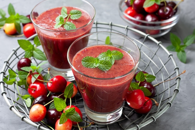 Smoothies à la cerise