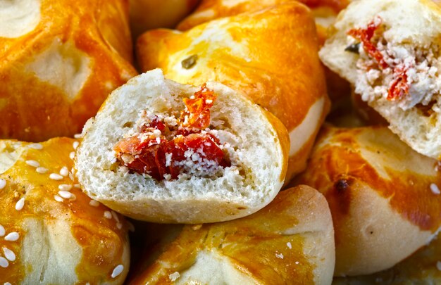 Snack brésilien traditionnel sarriette tarte coxinha pastel kibbeh