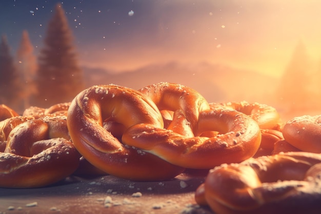 Snack salé Bretzel Generate Ai