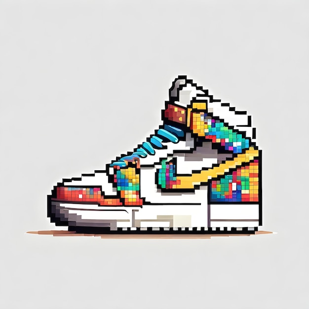 Sneakers Pixel Art Design Sneakers Chaussures créatives