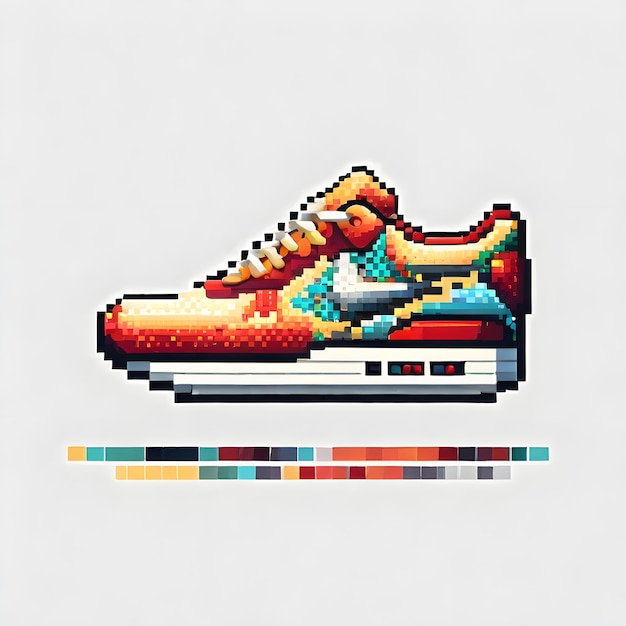 Sneakers Pixel Art Design Sneakers Chaussures créatives