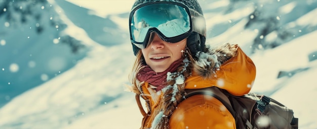 snowboarder debout dans la neige