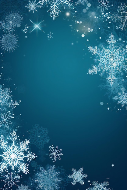 Snowflake set background d&#39;hiver