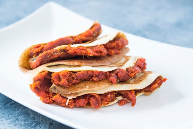 Sobrasada et crêpe typique de Majorque