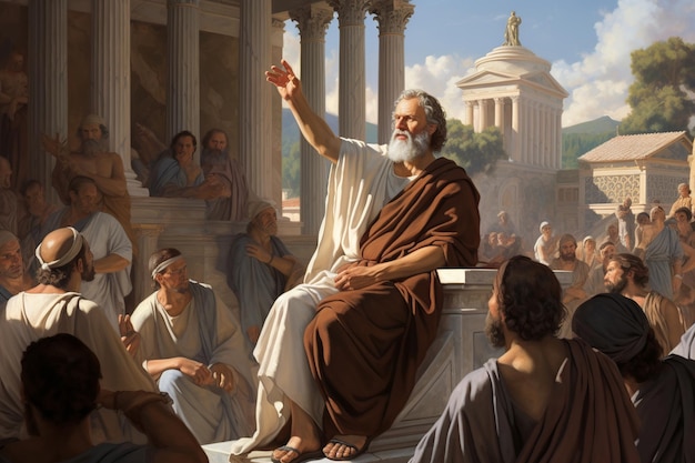 Socrate au cœur du débat philosophique athénien