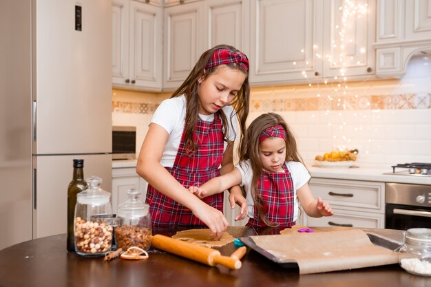 soeurs à la maison cuisiner ensemble