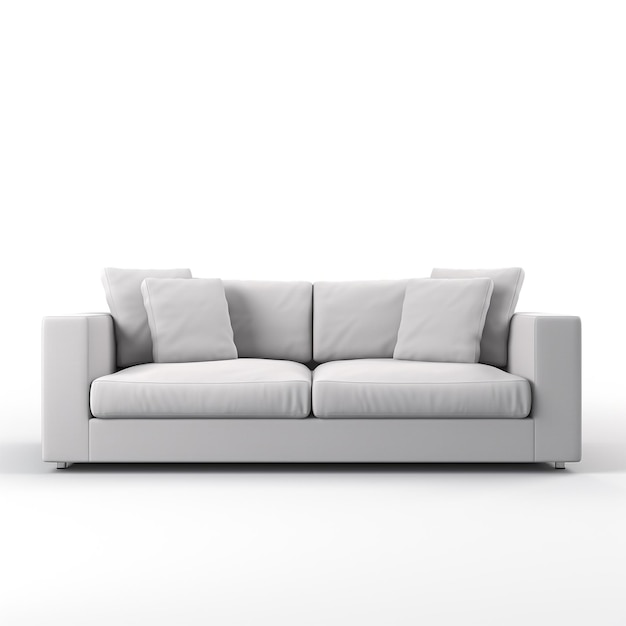 Sofa isolé sur fond blanc