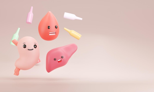 soins de santé illistration de dessin animé 3d