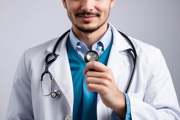Soins de santé et médecine Docteur tenant un stéthoscope