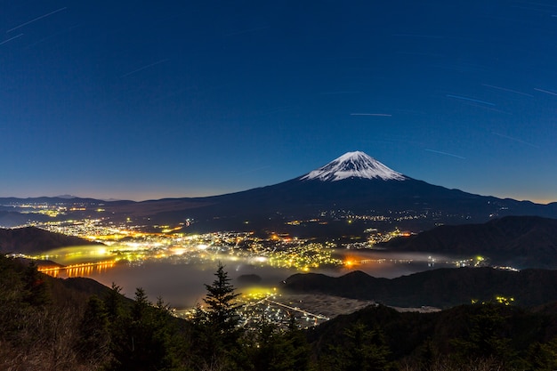 Soirée aérienne du mont Fuji