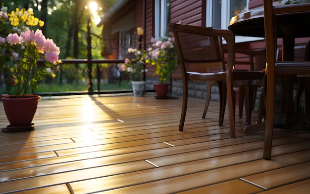 Une soirée d'été sur la terrasse