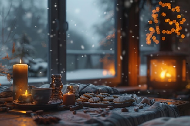 Une soirée d'hiver chaleureuse passée à cuisiner des biscuits