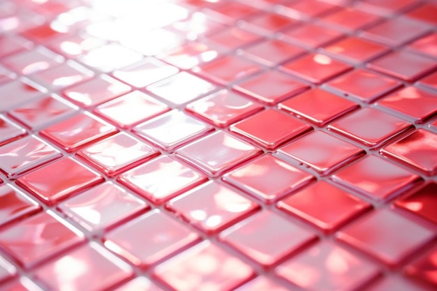 un sol en carreaux rouges avec un carré rouge qui dit que je l'aime