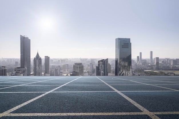 Sol routier et paysage d'architecture urbaine