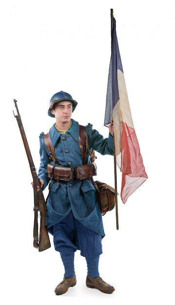 Soldat français 1914 1918 isolé