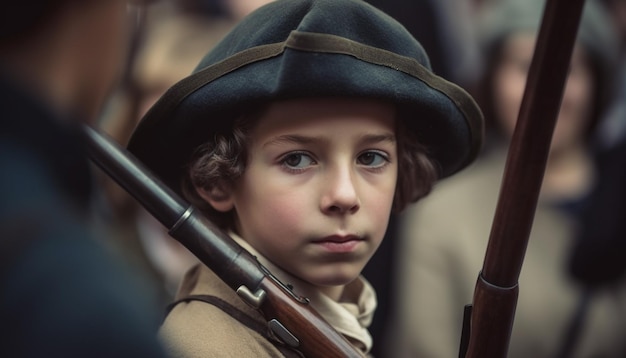 soldat avec un fusil soldat en uniforme avec un fusil