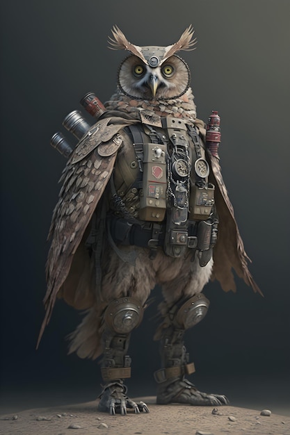 soldat hibou réaliste