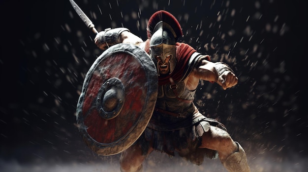 Un soldat de la légion romaine se bat contre