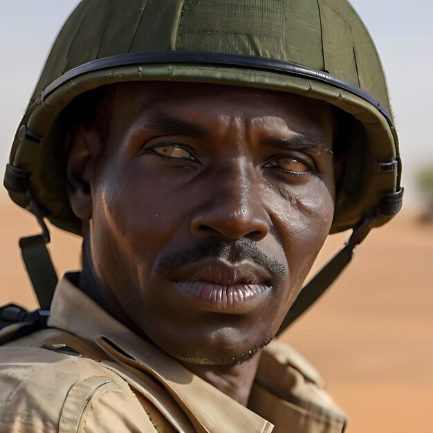 Photo soldat soudanais généré par l'ia