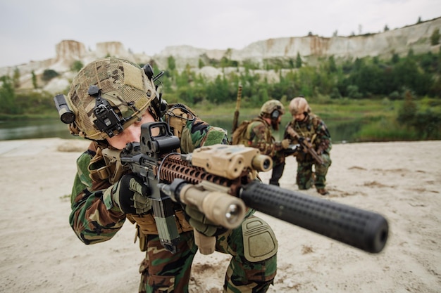 Soldats de l'armée américaine lors de l'opération militaire