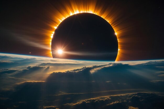 Photo le soleil brille sur la terre.