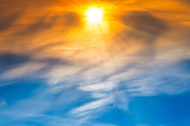 Soleil Couchant Sur Ciel Coucher De Soleil