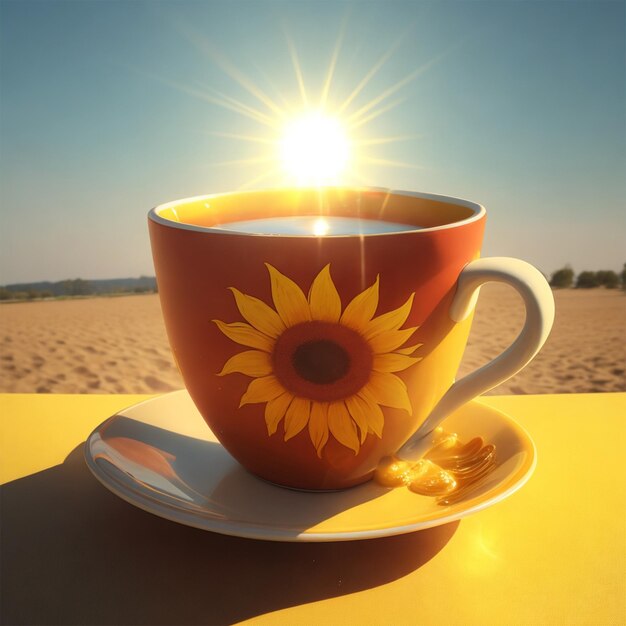 Soleil dans la tasse social