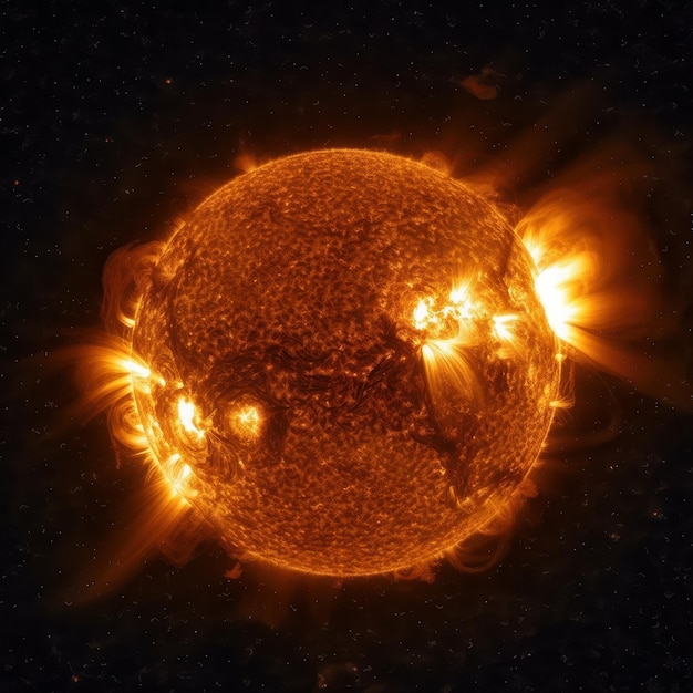 Le soleil est dans l'espace Belle image d'illustration AI générative