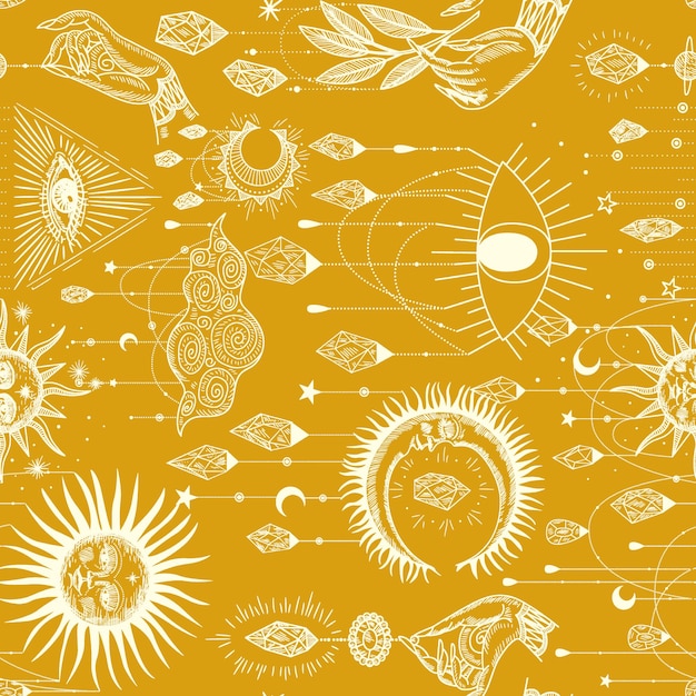 le soleil et la lune sont dessinés sur un fond jaune