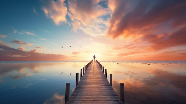 Solitude insolite sur la jetée